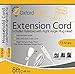 Oxford Light TOP RATED 8-Ft White Extension Cord 3 Outlet Indoor/Outdoor Extension Cord, OL454418 White, Flat Plug Flat Extension Cord, 3-Wire, White, 8-Foot, 16AWG UL Listed