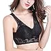 Sleep Koala Women's Plus Size Bralette Sexy Lace Bras Wire Free Bra Removeable Pads Tops Black XXXL