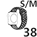 Ocydar Apple Watch Band 38mm, Soft Silicone Nike+ Sport Style Replacement iWatch Strap Band for Apple Watch Series 1 Series 2, Apple Watch Nike+, S/M Size - Black / Cool Gray