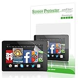 amFilm Kindle Fire HD 7 Screen Protector, Premium HD Clear (Invisible) Screen Protector for 2014 Kindle Fire HD 7-inch and Fire HD 7 Kids Edition with (2-Pack) [in Retail Packaging]