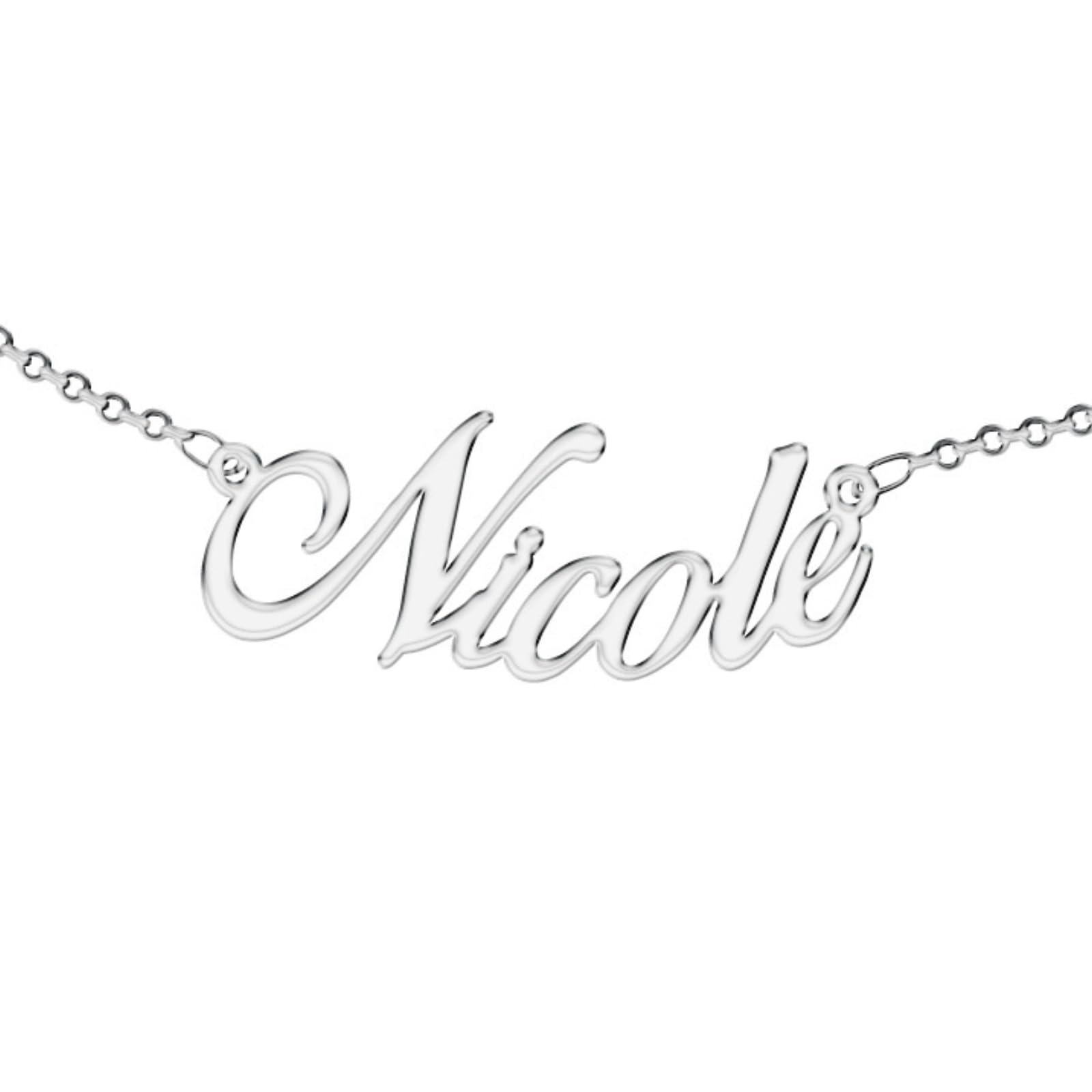 Zuffetti Personalised women's necklace with name - wear your name - stainless steel and hypoallergenic - silver colour - designed in Italy., Alloy Steel