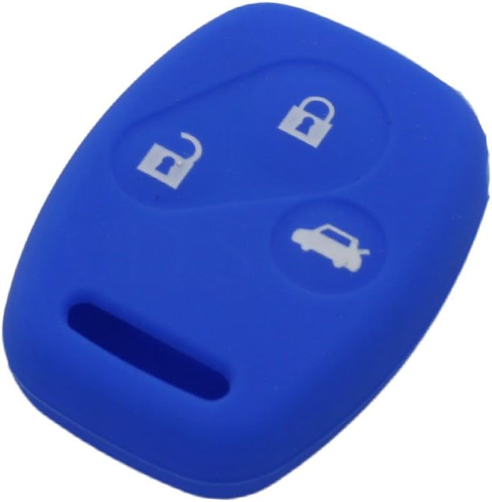BROVACS Silicone Cover Protector Case Holder Skin Jacket Compatible with HONDA 3 Button Remote Key Fob CV9201 Deep Blue