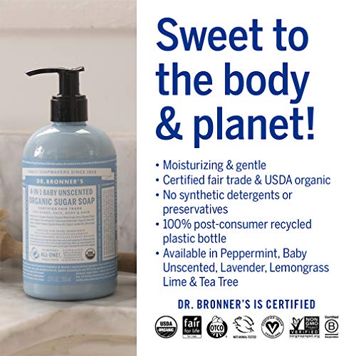 Dr Bronner'S | Pump Soap - Unscented | 1 x 355ml - Image 6