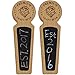 Fanfoobi Set of 2 Wooden Beer tap handle with chalkboard Premium Craft Beer, Made of Cherry, Round Top 8.3 INCH Long, Perfect for Homebrew, Kegerators or Bars