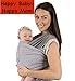 Newborn, Infant, Baby & Toddler Wrap Carrier Sling & Cover With Front Pocket, Grey. Perfect Baby Shower Gift by iCarryBaby