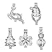 10pcs Mix Stainless Steel Tones Alloy Christmas Gift Snowflakes Snowman Tree Deel Santa Claus Bead Cage Pendant Add Your Own Pearls Stones Rock Perfume Essential Oils Diffusing Locket Charms