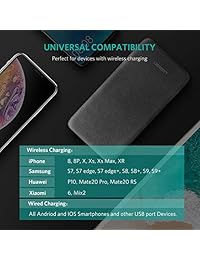UGREEN Cargador portátil inalámbrico 10000mAh Cargador inalámbrico Banco de energía 10W Carga rápida Qi inalámbrica Paquete de batería externa compatible con Galaxy S9 S8 Plus Nota 9 8 iPhone Xs Máx X 8 más y más