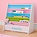 DIBSIES Personalized Kids Bookshelf (White with Pastel Fabric)