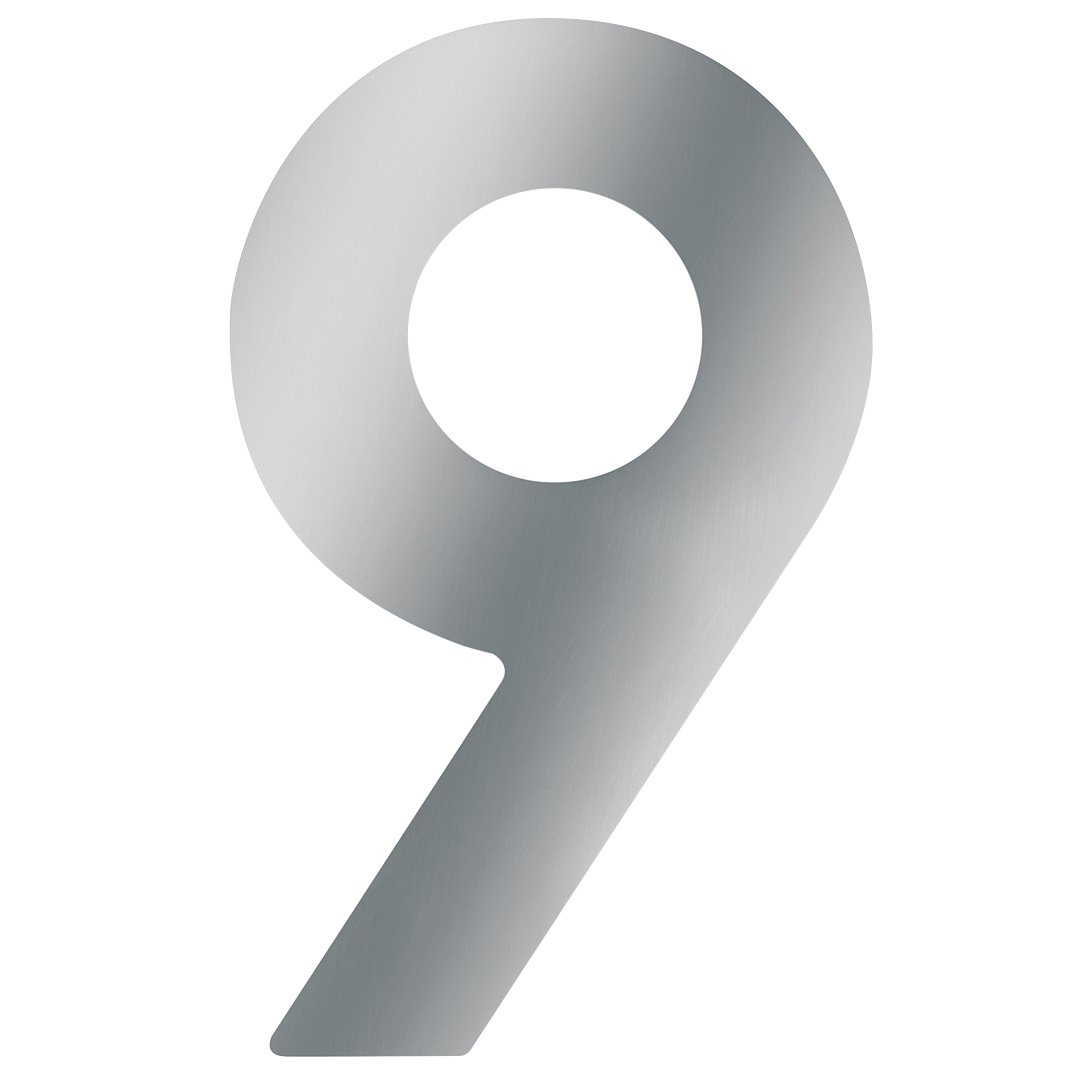 Meister Stainless Steel House Number, 3D Design, Easy Readability, Individual Combination Options - Labelling - Marking - Front Door - House Wall - Garden Gate, 424087