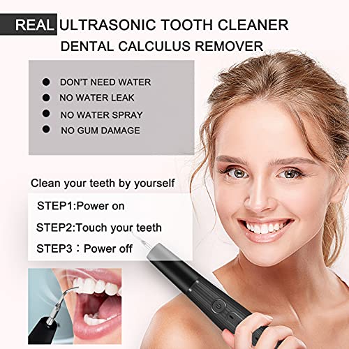 Ultrasonic Tooth Cleaner, Tellibest Plaque Remover for Teeth with 3