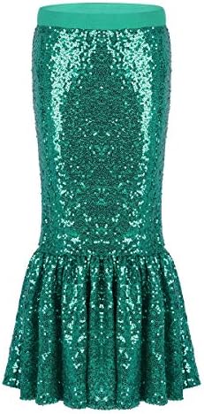 CHICTRY Toddler Girls Fancy Mermaid Costume Halloween Sequins Tutu Skirt Tails Dress up