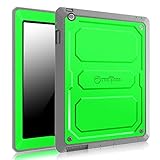 Fintie iPad 2/3/4 Case - CaseBot Tuatara Series Rugged Unibody Dual Layer Hybrid Full Protective Cover with Built-in Screen Protector and Impact Resistant Bumper for iPad 4, iPad 3 & iPad 2, Green