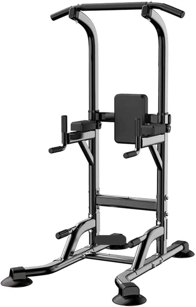 GOHHK Pull Up Bars Dip Stand Station Power Tower Free Standing Fitness Equipment Strength Training Perfect for Fitness at Home Indoor 550 Weight Capacity