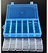 DuoFire Plastic Organizer Container Storage Box Adjustable Divider Removable Grid Compartment Big Clear Slot Box for Jewelry Beads Earring Container Tool Fishing Hook Small Accessories, Blue 36 Grids
