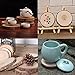 CEWOR Natural Wood Slices 20pcs 3.5-4.0 Inches Craft Christmas Ornaments Round Circles Unfinished Tree Bark Log Discs for DIY Arts Rustic Wedding Decoration