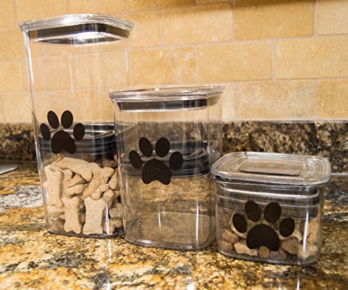 Airscape Pet Food and Treat Storage Container - Patented Airtight Lid Preserves Food Freshness - Clear Plastic - 96 fl. oz - Thumbnail 5