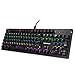 Hhusali Mechanical Keyboard with Blue Switches, LED Backlit 104-Key Gaming Keyboard