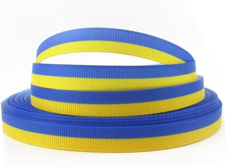Yellow Blue Ribbon 9mm/25mm 5 Yards,Blue and Yellow Ribbons,Suitable for Making Some Handmade Crafts Fabric,Ukrainian Flag Color DIY Handmade Rolls, Trim and Embellishments (9mm)
