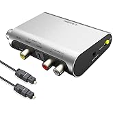 Avantree DAC02, 192 kHz Digital-zu-Analog-Konverter, Koaxial, Teilenummer OTHR-DAC02-SLR, Lautstärkeregler, für PS4, PS3, Xbo
