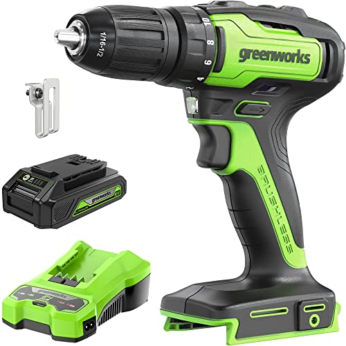 Greenworks24V无刷电钻2AhUSB池充器套装