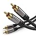KabelDirekt – RCA Stereo Cable, Cord (3 feet Short, Dual 2 x RCA Male to 2 x RCA Male Audio Cable, Digital & Analogue, Double-Shielded, Pro Series) Supports (Amplifiers, AV Receivers, Hi-Fi)