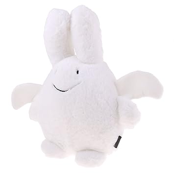 black and white bunny plush