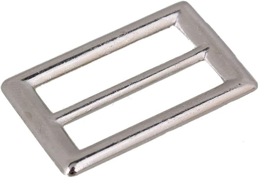 2.5cm Silver Zinc Alloy Heavy Welded Tri-glides Sliders Buckle for Handbag Pack of 10, 25mm - Image 5