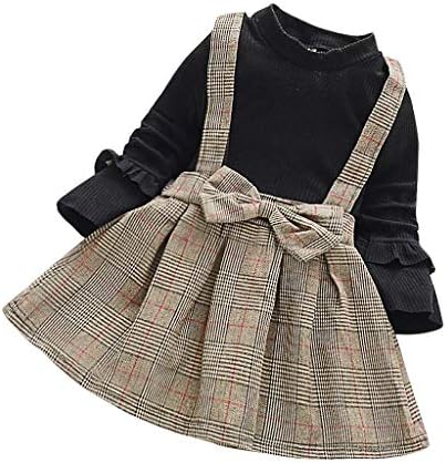 Saxizeo キッズ服 女の子 ワンピース ベビー服 フリル プリーツ 蝶結び ニット 春の新作シューズ満載 格子縞 おしゃれ かわいい 新生児 赤ちゃん カジュアル 入学式 ドレス キッズ 普段着 春秋冬 可愛い チュチュ チュニック 人気 スカート 子供服 卒業式 ガールズ