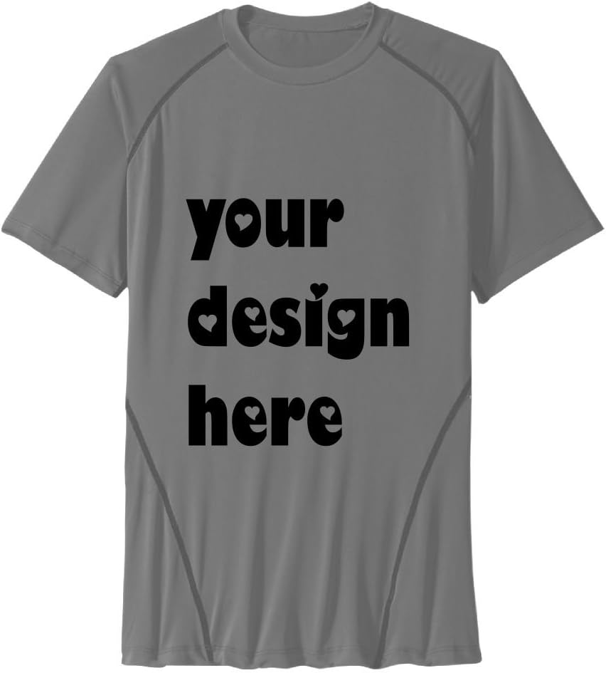 KIKISHOPQ Design Your Own Shirt Customized T-Shirt - Add Your Picture Photo Text Print Can Customize Team Clothing