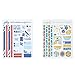 Erin Condren Designer Sticker Book - Monthly Edition 4 (12 Sticker Sheets Total). Decorative and Cute Stickers for Customizing Planners, Notebooks, and More