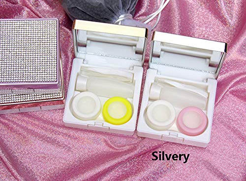 image for KISEER Mini Colour Cute Travel Contact Lens Case Kit Glitter Contact L