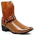 Metrocharm Diego-01 Men's Belt Buckle Chain Strap Western Cowboy Boots
