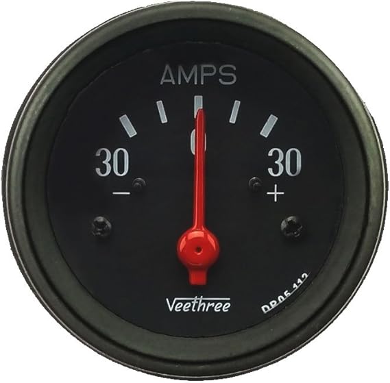 Universal Amperemeter 12 24 Volt, 30 bis +30 Ampere, Ø 52 mm Amazon