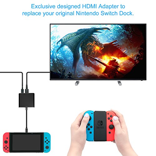 FastSnail-HDMI-Type-C-Hub-Adapter-for-Nintendo-Switch-HDMI-Converter-Cable-for-Nintendo-Switch-Black