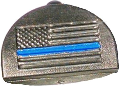JP-1 Slug Plug Engraved with USA Flag &amp; Painted with Thin Blue Line; Fits Gen 1-3 GLOCK Pistols