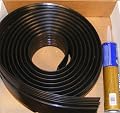PVC Garage Door Threshold by BLT G Floor 20' Black