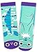 Funky Friends Mismatched Socks Kids Box - Ladybug and Caterpillar, Dragon and Unicorn, Dolphin and Fish Ages 4-8