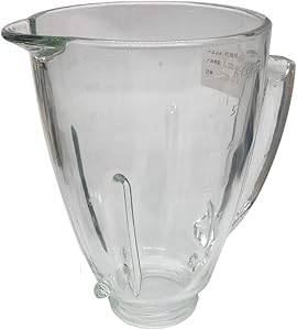 Joystar 6-Cup dishwasher safe glass jar,Compatible with oster Blenders 006803-000-NP0; 006803-000-N01; 006811-C00-NP0; 006811-C00-N01; 006843-000-NP1; 006844-000-NP1; 006844-000-N01