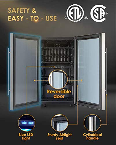 Aamaste-Wine-Fridge-29-Bottle-Dual-Zone-Wine-Cooler-Freestanding-Wine-Refrigerator-with-Double-Pane-Anti-UV-RaysAnti-frost-Tempered-Glass-Door-High-Efficiency-Compressor-Stainless-Steel-Rack-Shelves-B