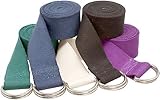 YogaAccessories (TM) 8' D-Ring Buckle Cotton Yoga Strap