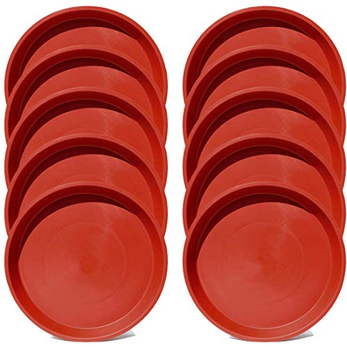 AROMA TREES 10 Pack(16 inch) Brown Plant Saucers Terra Cotta Flower Pot Tray Excellent for Indoor & Outdoor Plants with 10 Plant Tags