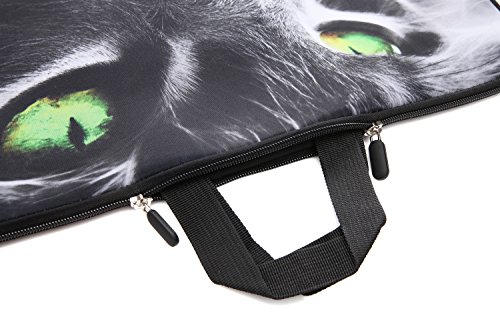 15-Inch to 15.6-Inch Laptop Sleeve Carrying Case Neoprene Sleeve For Acer/Asus/Dell/Lenovo/Macbook Pro/HP/Samsung/Sony/Toshiba, Grey Tiger - Thumbnail 2