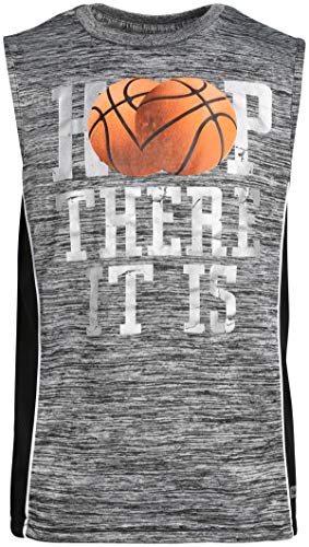 Hind Boys 4-Piece Shirt and Shorts Athletic Outfit Set, Red/Heather Grey, Size 10'