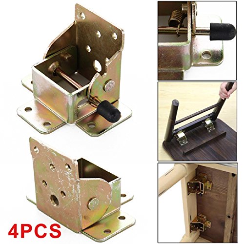 MultiWare 4 x Iron Foldable Extension Table Chair Leg Support Bracket