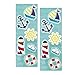 288 Piece Bulk Value Pack Set Nautical Party Favor Supplies Accessory Kit Pencils Stickers Erasers & Tattoos, Whale Crab Fish Seashells Sailboat Lighthouse Anchor Life Ring Buoy Ship Wheel Sailor Hat