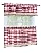 Buffalo Check Valance Window Curtains - 58 Inch Width, 14 Inch Length - Burgundy Red & White Plaid - Light Filtering Farmhouse Country Drapes for Bedroom Living & Dining Room by Achim Home Decor