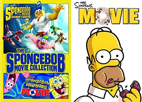 Yellow Main Characters Cartoon Fantastic Fun Pack 2 Movie Bundle The Spongebob Movie Sponge Out Of Water The Simpsons Movie Animated Double Feature Amazon Com Au Movies Tv Shows