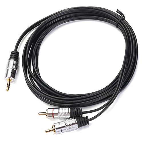 SiYear Mini jack 3.5mm Male to 2 RCA Male Audio Cable Left / Right Stereo Wire Cord , Y Splitter Adapter , AUX Auxiliary Headphone Jack Converter,RCA Phono Dual Phono Plug(3M)
