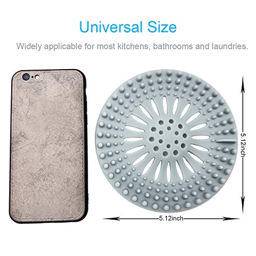 Hair Catcher, (9 Pack) Trap Debris, Vegetable Leaves and Hair Effectively, Universal Size Widely Applicable for Most Bathtub, Shower or Kitchen Sinks (5 inches)