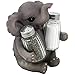 Decorative Lucky Baby Elephant Salt and Pepper Shaker Set with Holder Figurine for African Jungle Safari Kitchen Decor Statuettes & Sculptures Featuring Zoo Animals As Unique Collectible Gifts by